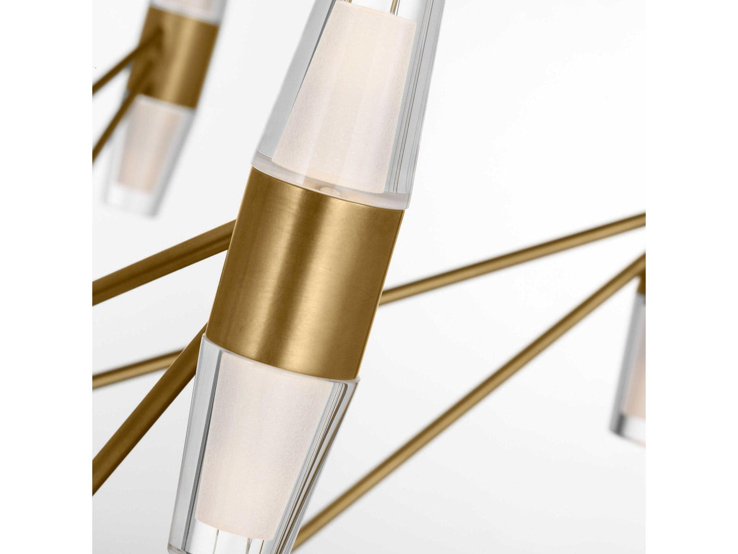 Visual Comfort Modern Lassell 36-Light LED Chandelier in Natural Brass