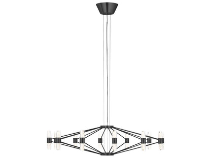 Visual Comfort Modern Lassell 24-Light LED Chandelier in Dark Bronze