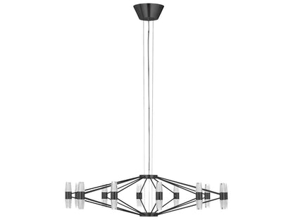 Visual Comfort Modern Lassell 24-Light LED Chandelier in Dark Bronze