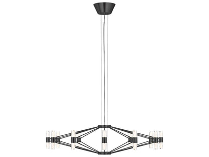Visual Comfort Modern Lassell 24-Light LED Chandelier in Dark Bronze