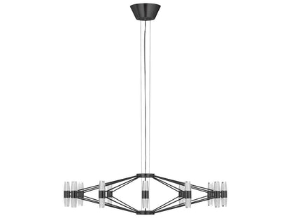 Visual Comfort Modern Lassell 24-Light LED Chandelier in Dark Bronze