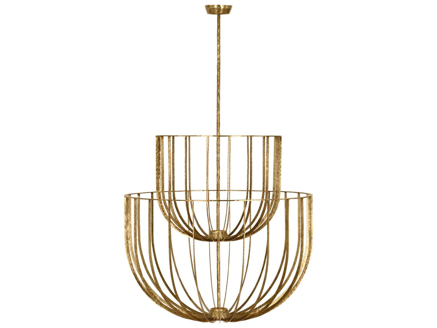 Visual Comfort Modern Sanchi 3-Light LED Chandelier Polished Antique Brass