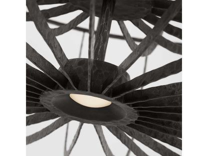 Visual Comfort Modern Sanchi X-Large Two-Tier LED Chandelier in Aged Iron