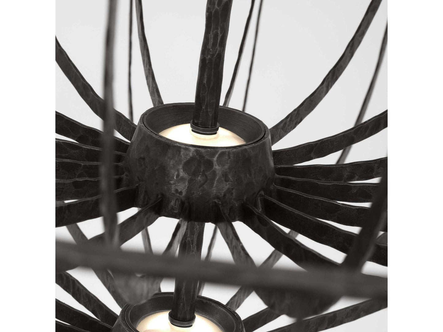 Visual Comfort Modern Sanchi X-Large Two-Tier LED Chandelier in Aged Iron