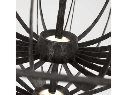 Visual Comfort Modern Sanchi X-Large Two-Tier LED Chandelier in Aged Iron