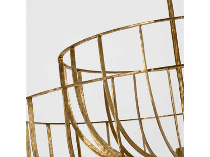 Visual Comfort Modern Sanchi X-Large Two-Tier LED Chandelier in Polished Antique Brass