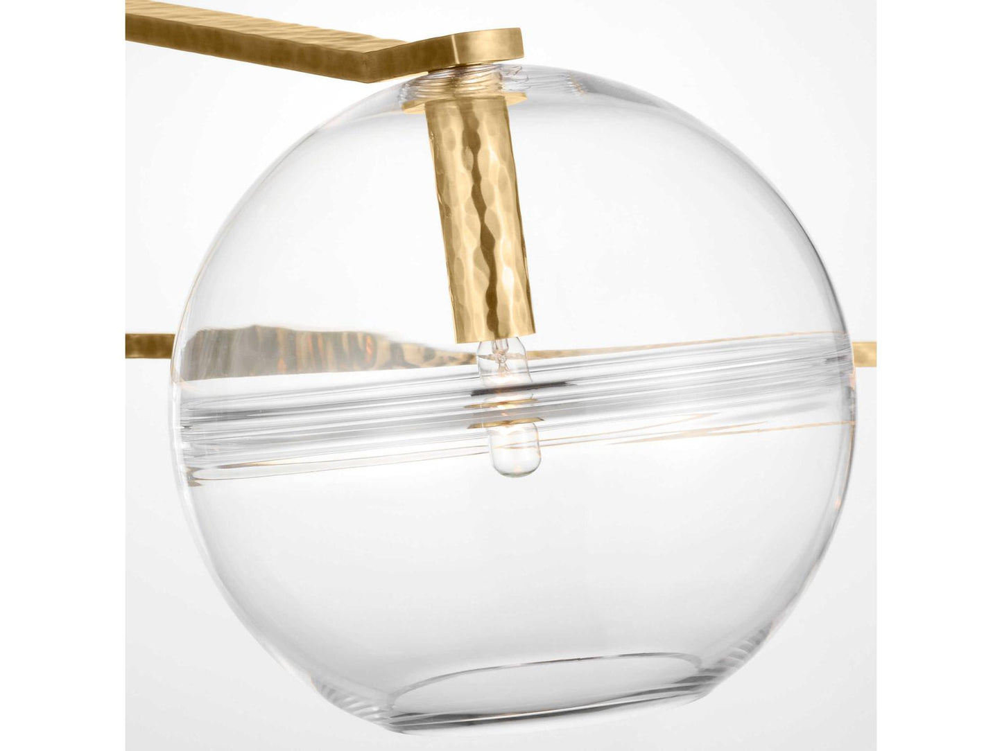 Visual Comfort Modern 4-Light Lowing Chandelier in Polished Antique Brass