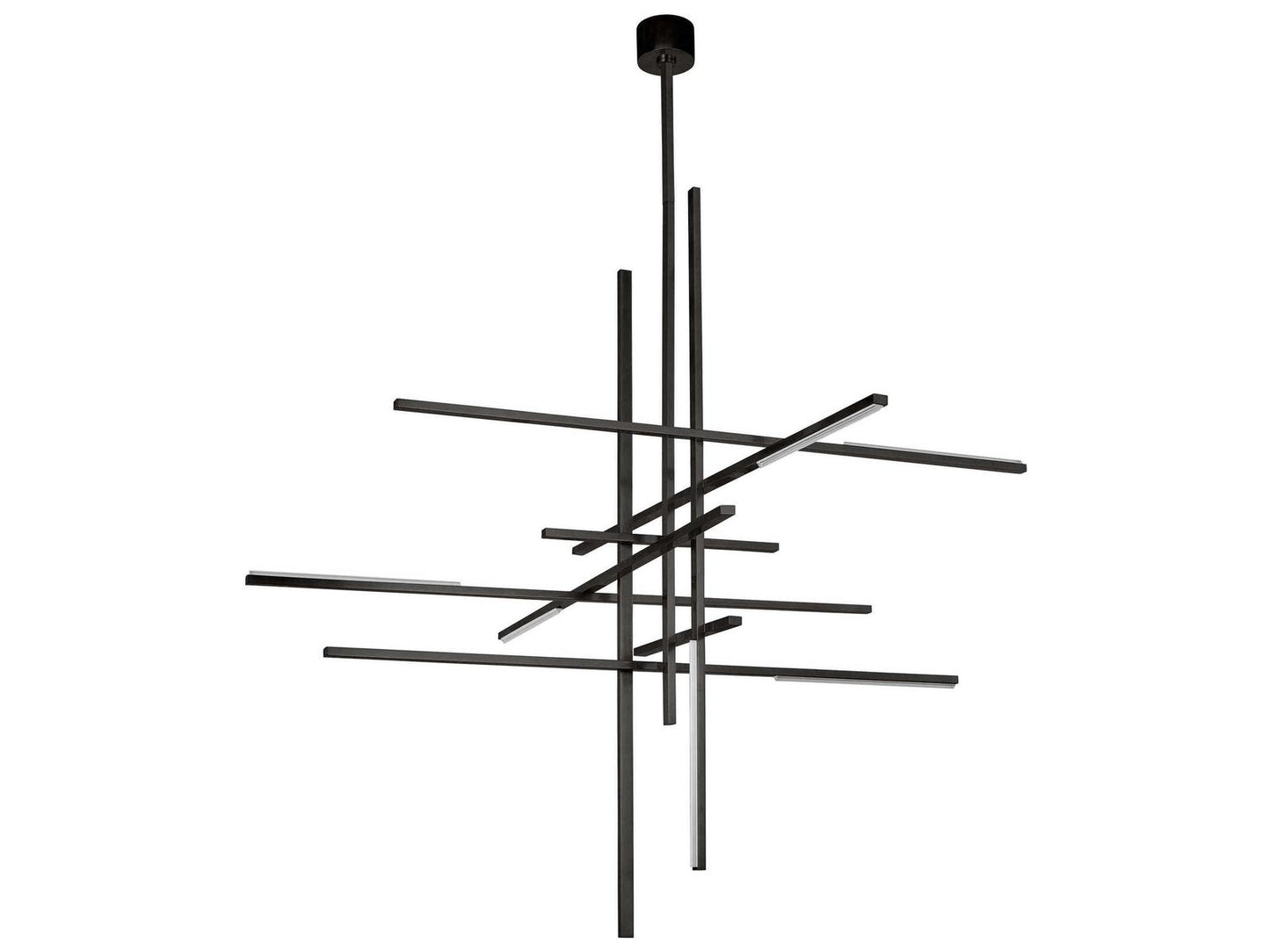 Visual Comfort Modern 7-Light Cityscape Chandelier in Dark Bronze