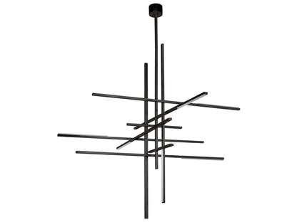 Visual Comfort Modern 7-Light Cityscape Chandelier in Dark Bronze