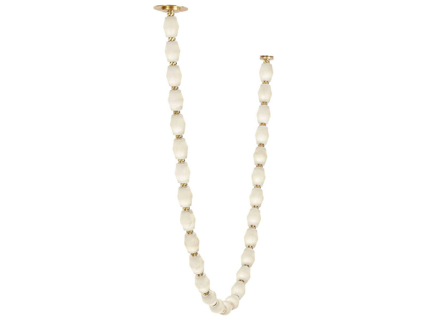 Visual Comfort Modern Collier Linear Chandelier with Alabaster Glass