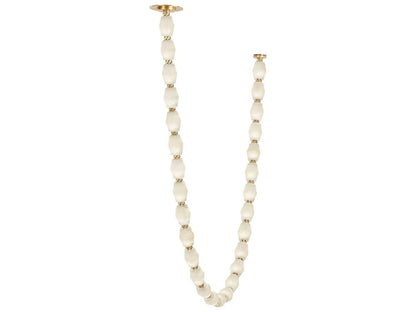 Visual Comfort Modern Collier Linear Chandelier with Alabaster Glass