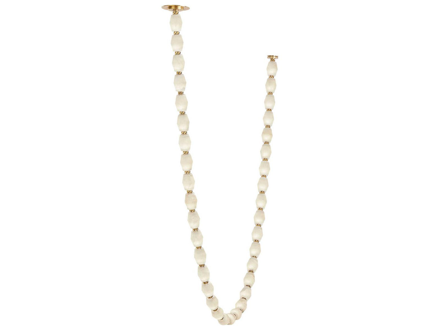 Visual Comfort Modern Collier Integrated LED Linear Chandelier with Alabaster Glass