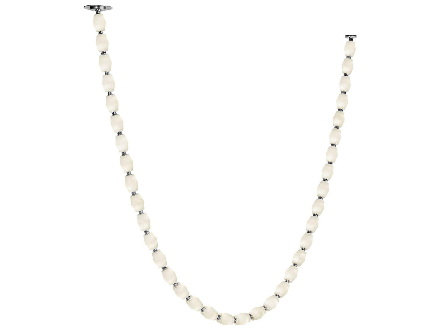 Visual Comfort Modern Collier Alabaster Integrated LED Linear Chandelier by Sean Lavin