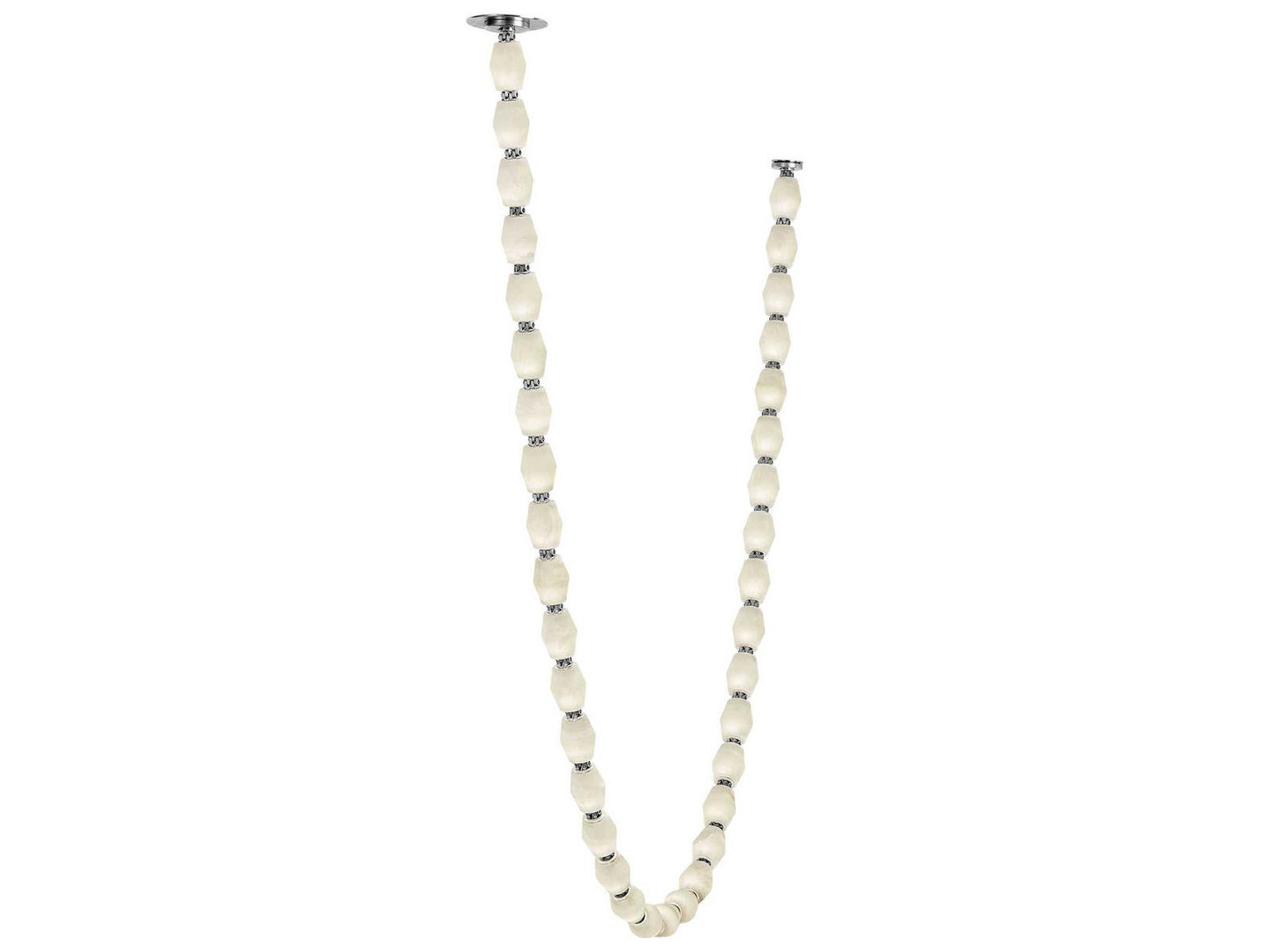 Visual Comfort Modern Collier Alabaster Integrated LED Linear Chandelier by Sean Lavin