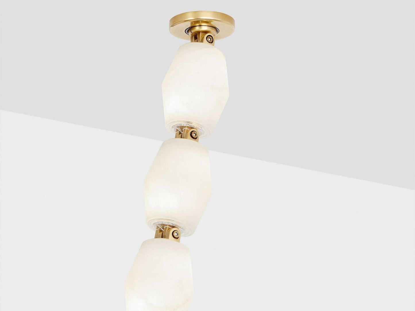Visual Comfort Modern Collier Alabaster Linear Chandelier by Sean Lavin