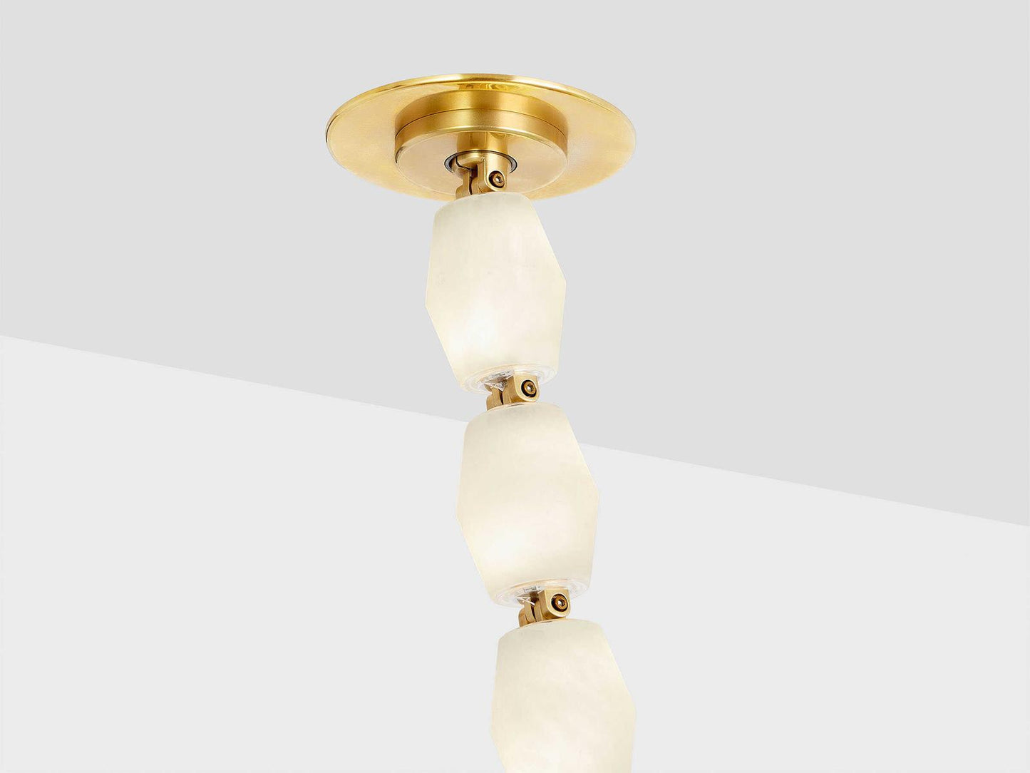 Visual Comfort Modern Collier Alabaster Linear Chandelier by Sean Lavin