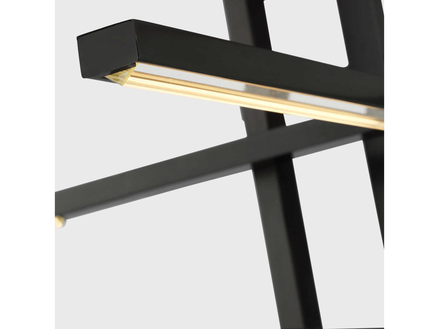 Visual Comfort Modern Cityscape 6-Light Bronze LED Chandelier with Crystal Shades