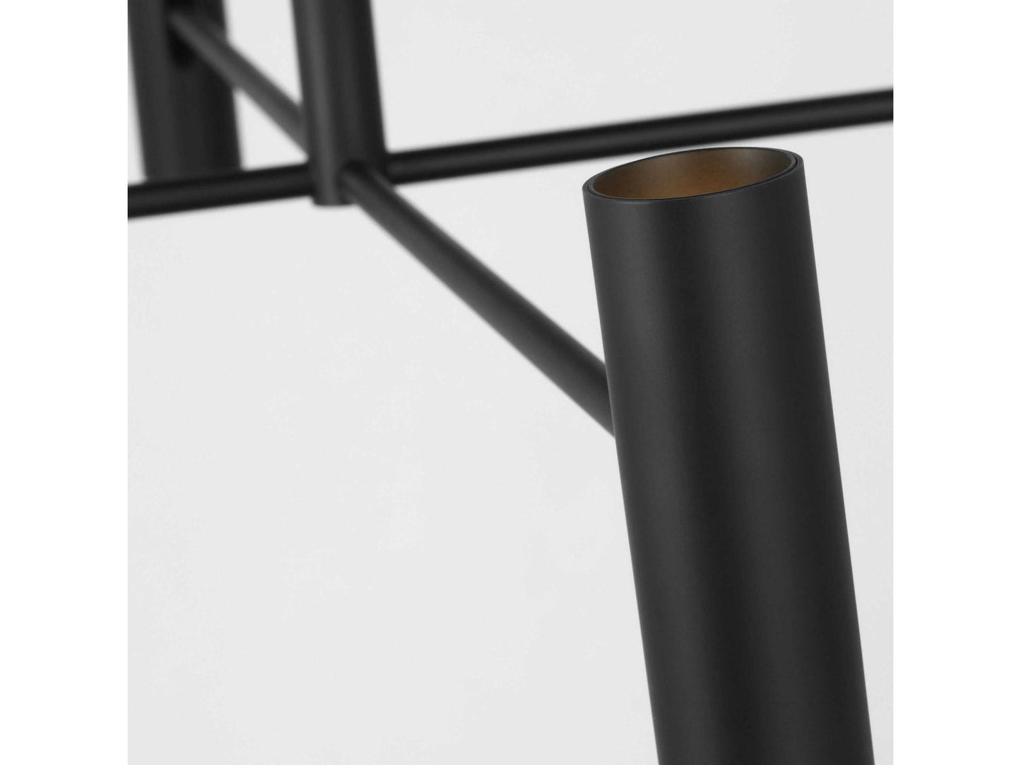 Visual Comfort Modern 8-Light Ponte LED Chandelier in Nightshade Black