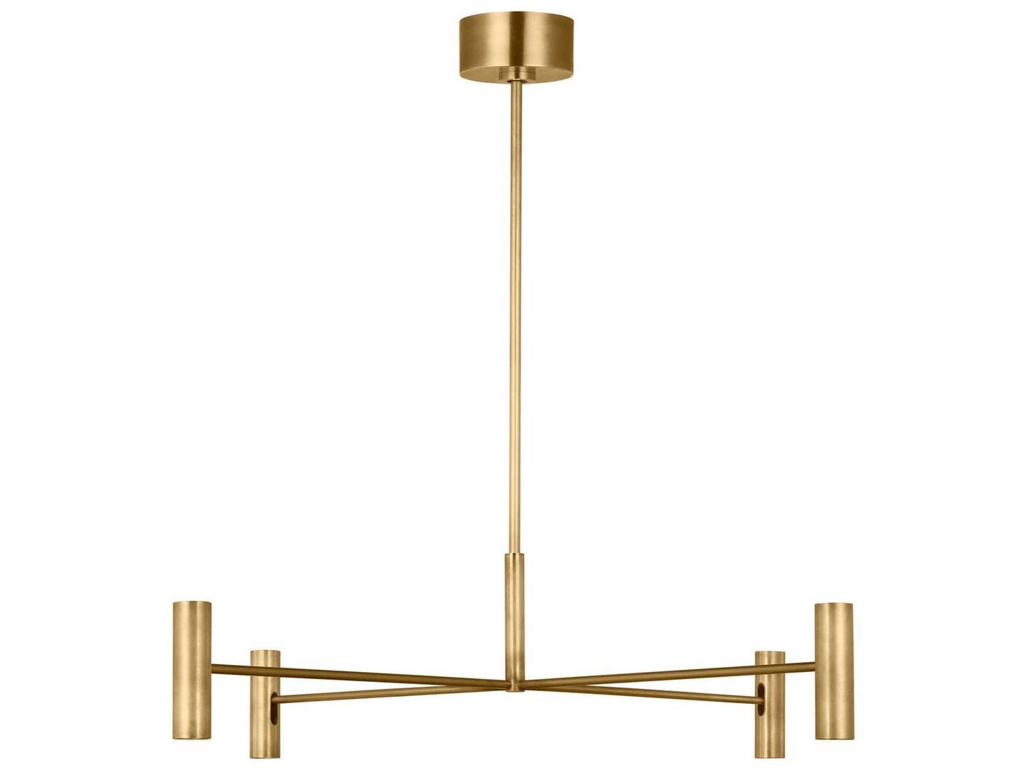 Visual Comfort Modern Sean Lavin Ponte 8-Light LED Chandelier in Hand Rubbed Antique Brass