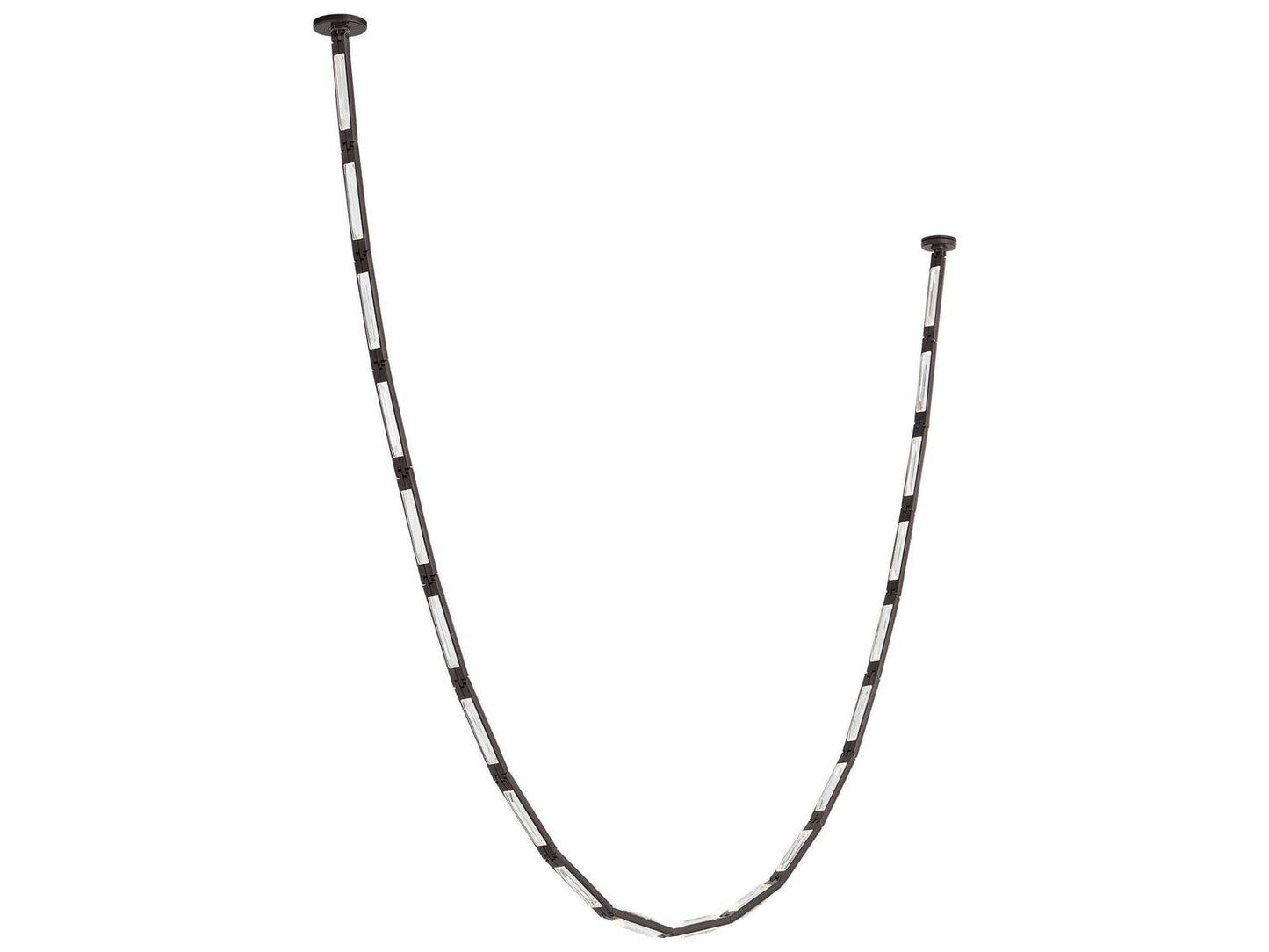 Visual Comfort Modern Catena 20-Light Linear Chandelier with Crystal Elements