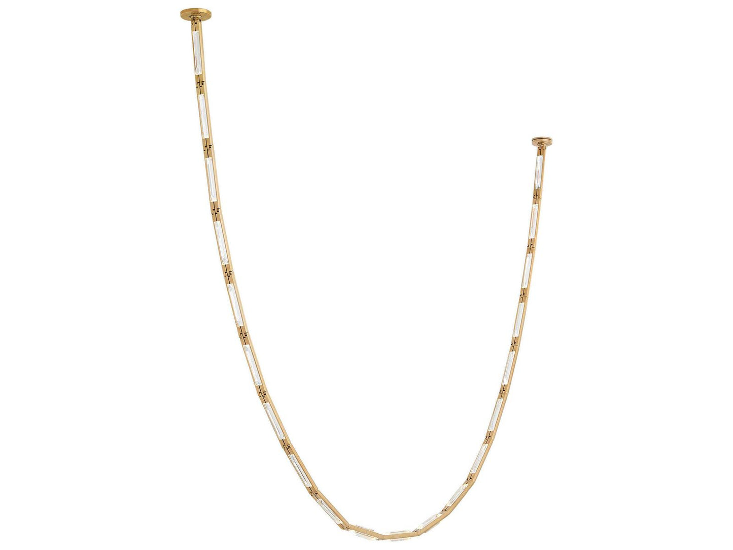 Visual Comfort Modern Catena 20-Light Linear Chandelier with Crystal Accents