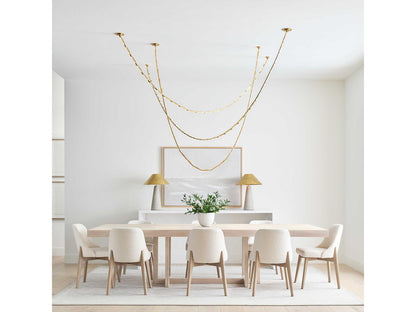 Visual Comfort Modern Catena 23-Light Hand Rubbed Antique Brass Linear Chandelier