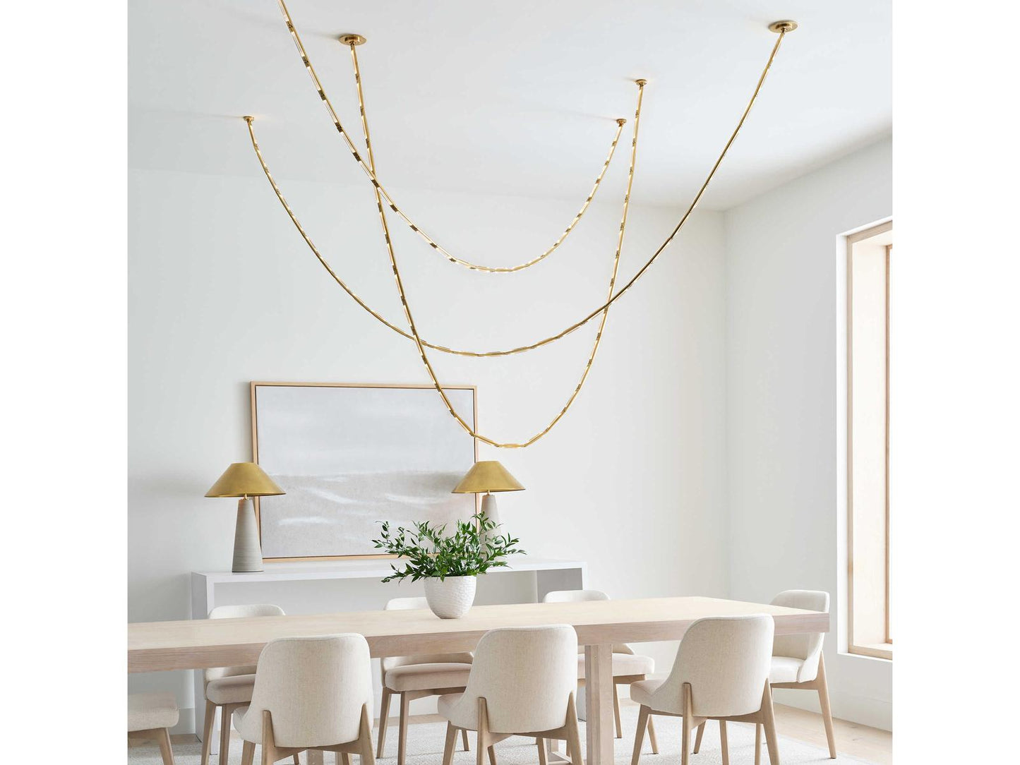 Visual Comfort Modern Catena 29-Light Linear Chandelier by Sean Lavin