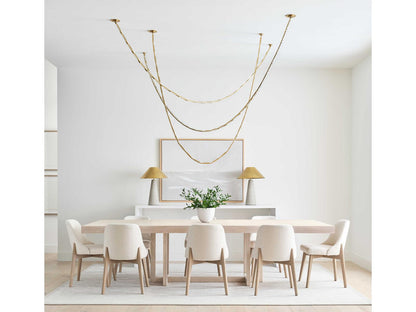 Visual Comfort Modern Catena 47-Light Linear Chandelier Hand Rubbed Antique Brass