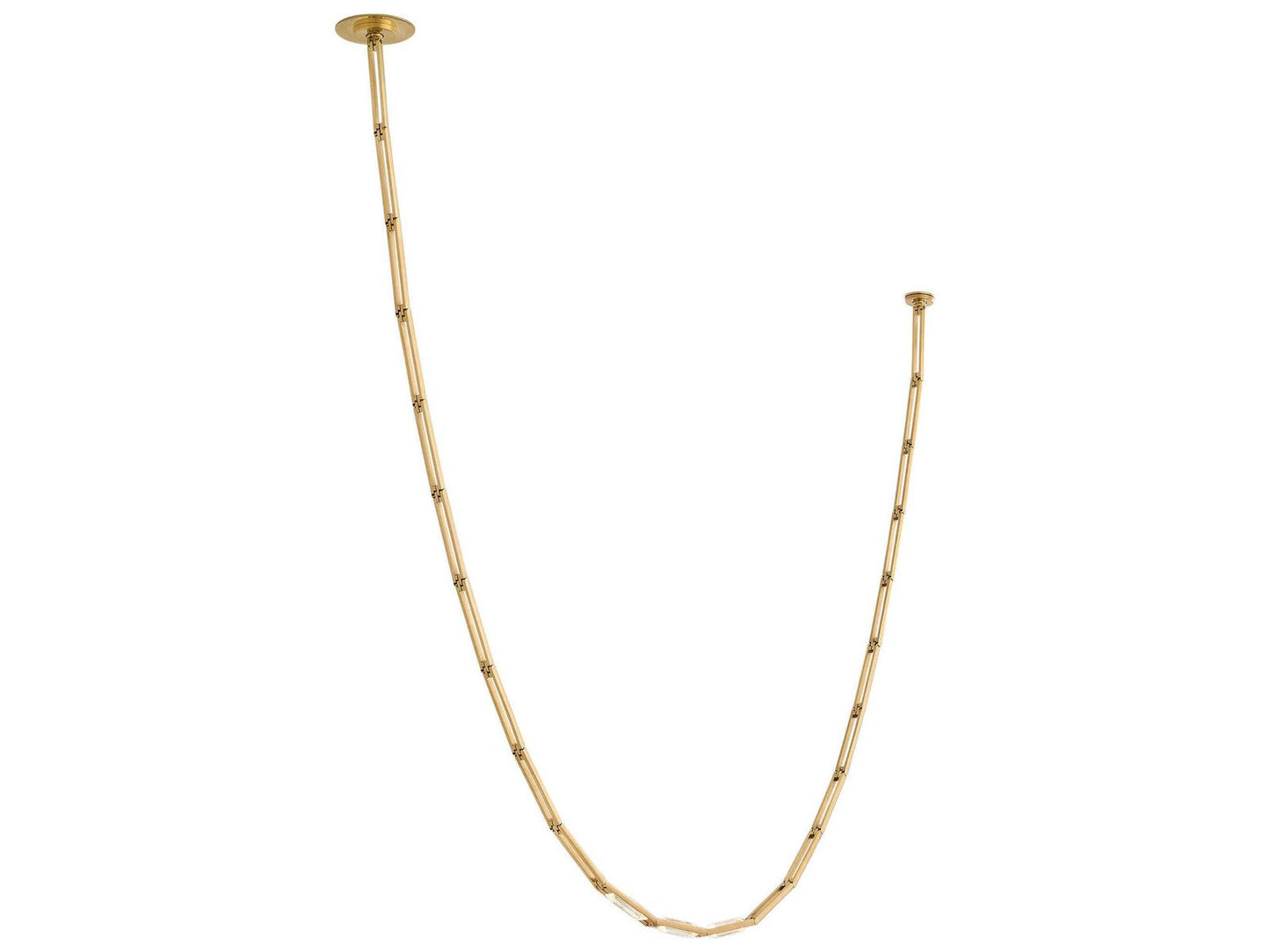 Visual Comfort Modern Catena 3-Light Brass Linear Chandelier