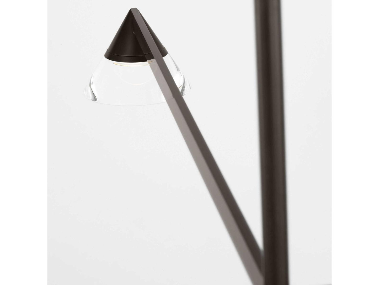 Visual Comfort Modern Midrand 4-Light LED Chandelier in Bronze with Crystal Diffusers