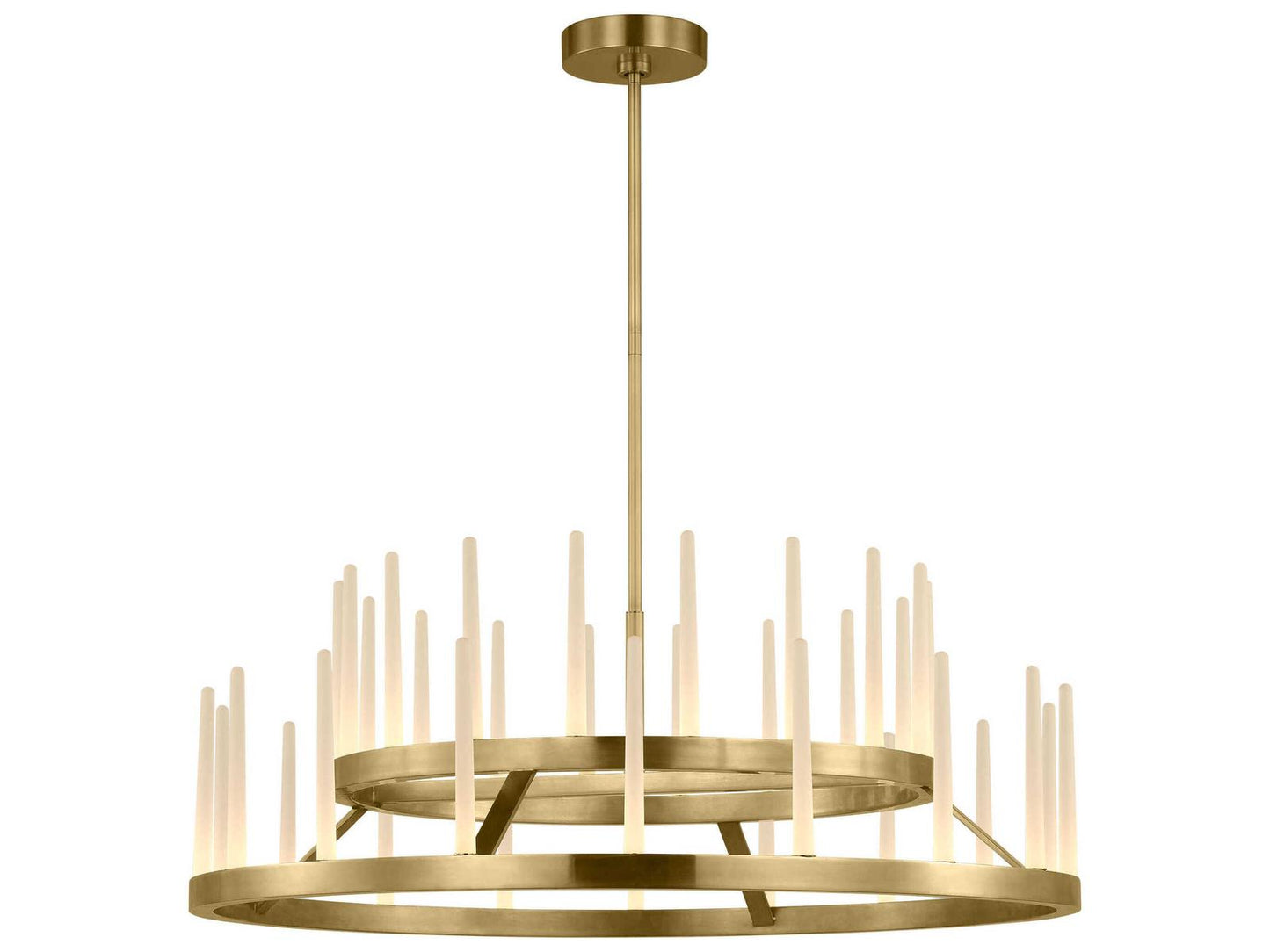 Visual Comfort Modern 36-Light Sagrada Two-Tier Chandelier in Hand-Rubbed Antique Brass