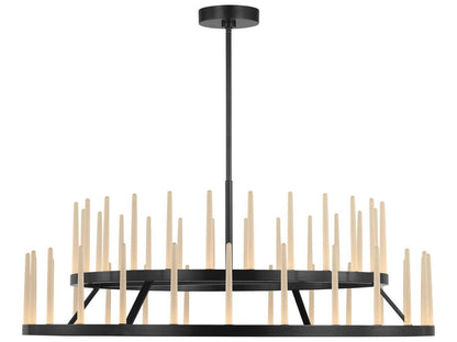 Visual Comfort Modern Sagrada 52-Light LED Chandelier in Bronze with Etched Crystal