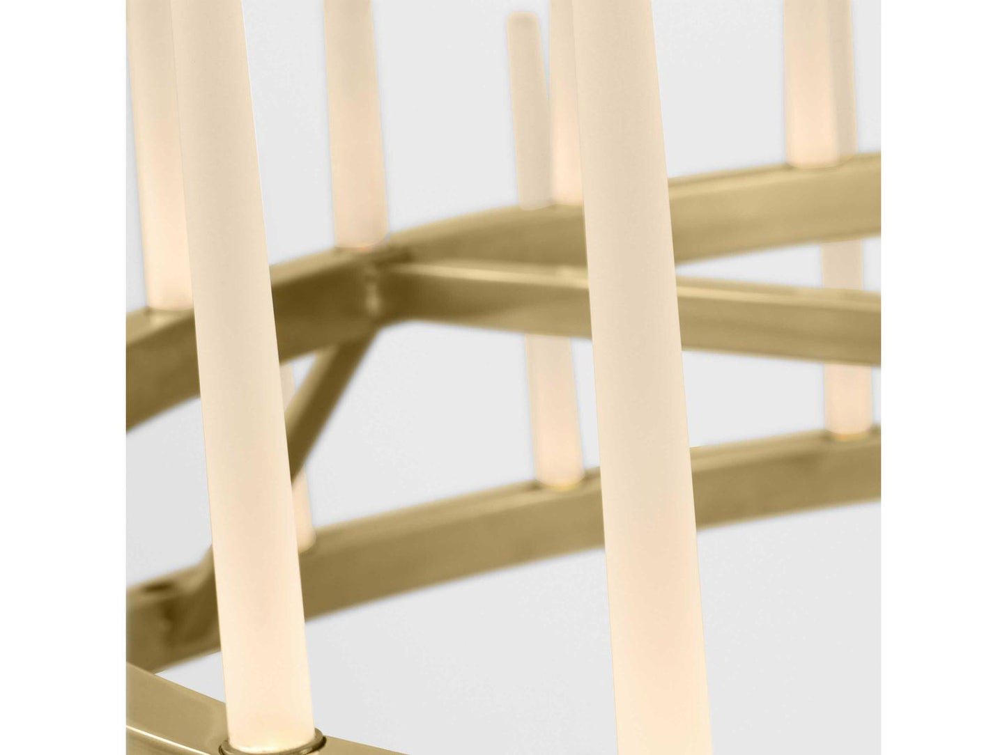 Visual Comfort Modern Sagrada 49-Inch Two-Tier Chandelier Hand-Rubbed Antique Brass