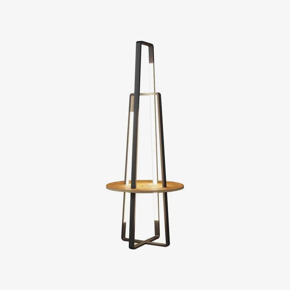 Vase Floor Lamp ∅ 23.6″ x H 63″ / Dia 60cm x H 160cm / Black & Wooden / US plug Floor lamp