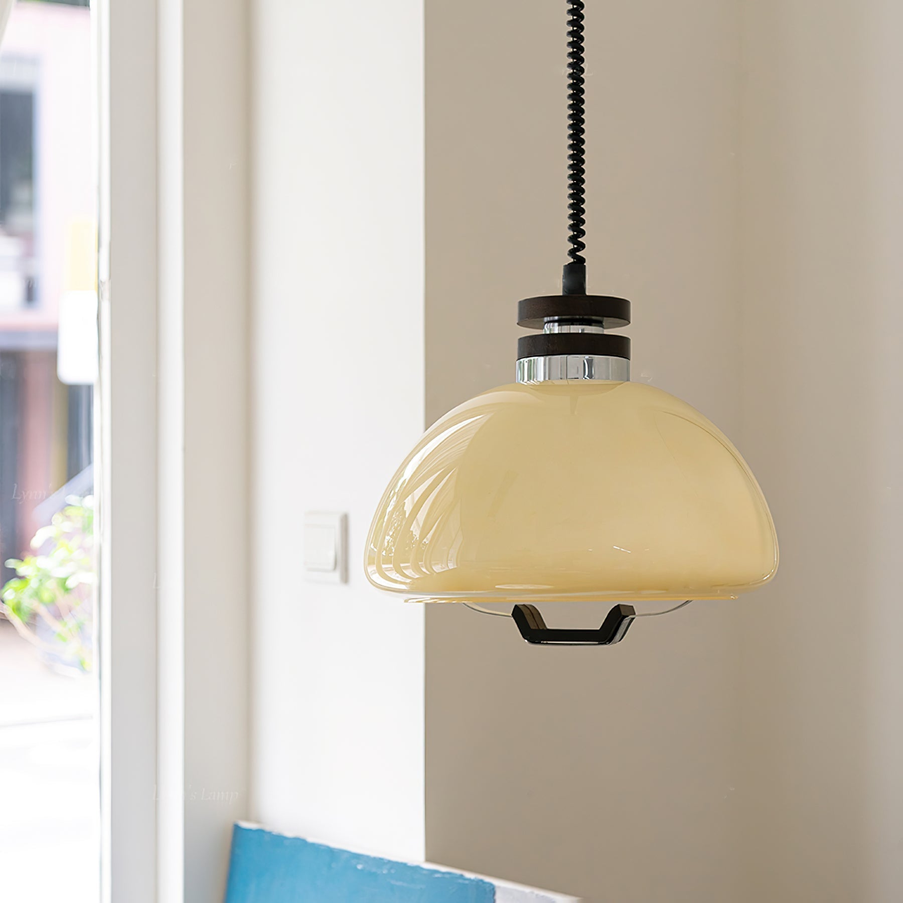 Vela Pudding Pendant Light ∅ 15.7″ x H 12.5″ / Beige Pendant light