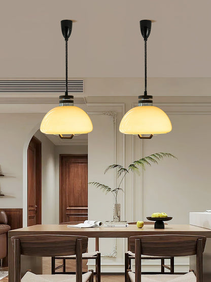 Vela Pudding Pendant Light ∅ 15.7″ x H 12.5″ / Beige Pendant light