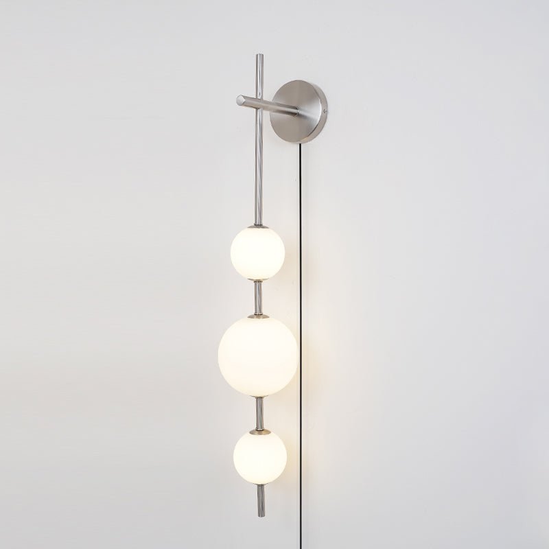 Vertical Globe Plug-in Wall Lamp ∅ 5.9″ x H 33.5″ / Dia 15cm x H 85cm / Nickel & Plastic ball / US Plug 1001 Wall lamp