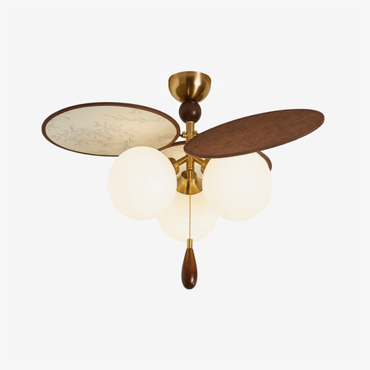 Vintage Floral Disc Ceiling Light