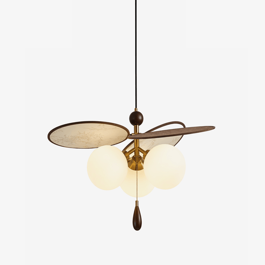 Vintage Floral Disc Chandelier