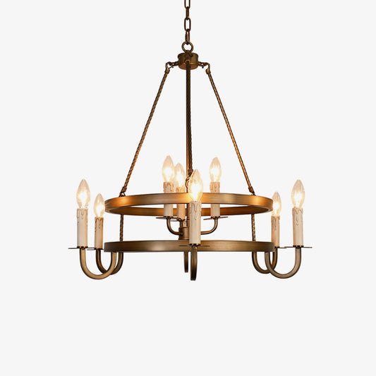 Vintage Voyager Chandelier ∅ 27.6″ x H 26.8″ / Dia 70cm x H 68cm / Bronze Chandelier