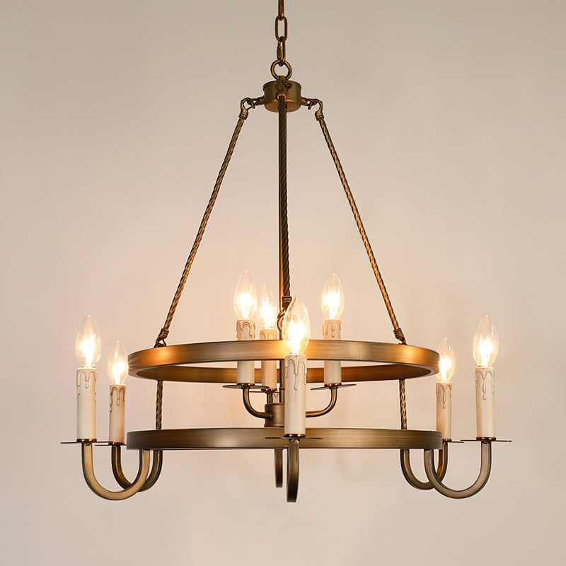 Vintage Voyager Chandelier ∅ 35.4″ x H 35.4″ / Dia 90cm x H 90cm / Bronze Chandelier