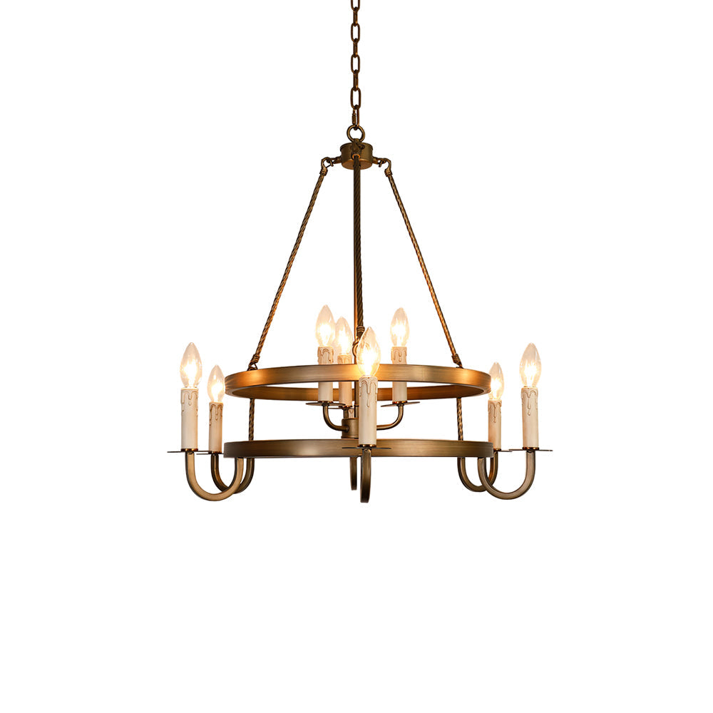 Vintage Voyager Chandelier ∅ 22″ x H 23.6″/ Dia 56cm x H 60cm / Bronze Chandelier