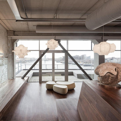 Veil Cocoon Pendant Lamp ∅ 26.8″ x H 19.3″ / Dia 68cm x H 49cm / White Pendant light