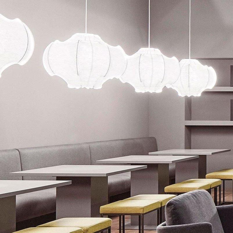 Veil Cocoon Pendant Lamp ∅ 26.8″ x H 19.3″ / Dia 68cm x H 49cm / White Pendant light