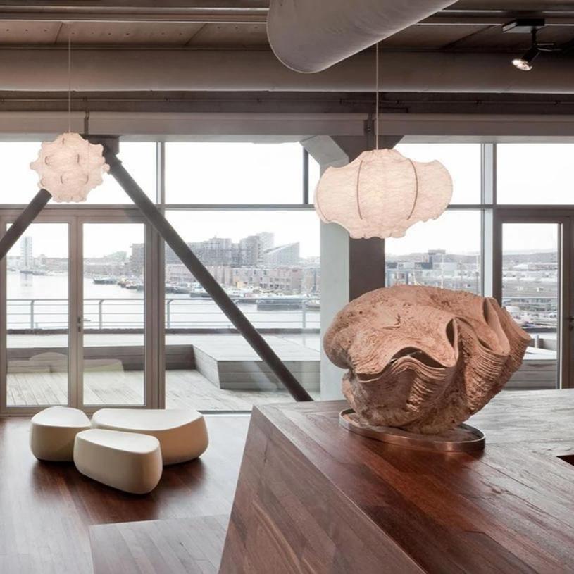 Veil Cocoon Pendant Lamp ∅ 26.8″ x H 19.3″ / Dia 68cm x H 49cm / White Pendant light