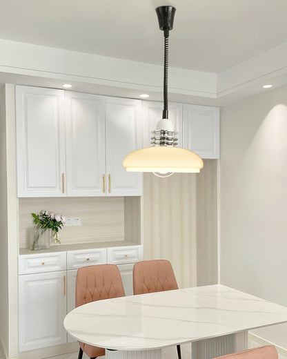 Vistosi Pendant Lamp ∅ 13.8″ x H 9.8″ / Dia 35cm x H 25cm / Chrome & Orange gradient Pendant light