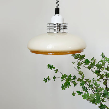 Vistosi Pendant Lamp ∅ 13.8″ x H 9.8″ / Dia 35cm x H 25cm / Chrome & Orange gradient Pendant light