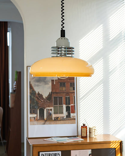 Vistosi Pendant Lamp ∅ 13.8″ x H 9.8″ / Dia 35cm x H 25cm / Chrome & Orange gradient Pendant light