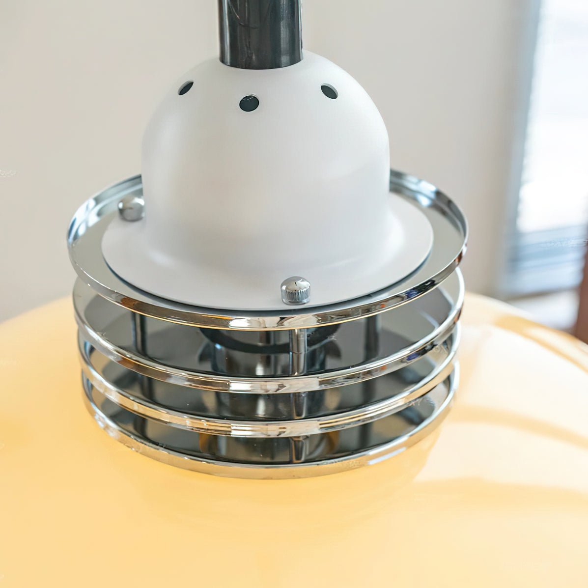Vistosi Pendant Lamp ∅ 13.8″ x H 9.8″ / Dia 35cm x H 25cm / Chrome & Orange gradient Pendant light