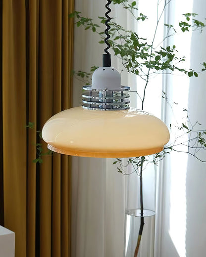 Vistosi Pendant Lamp ∅ 13.8″ x H 9.8″ / Dia 35cm x H 25cm / Chrome & Orange gradient Pendant light